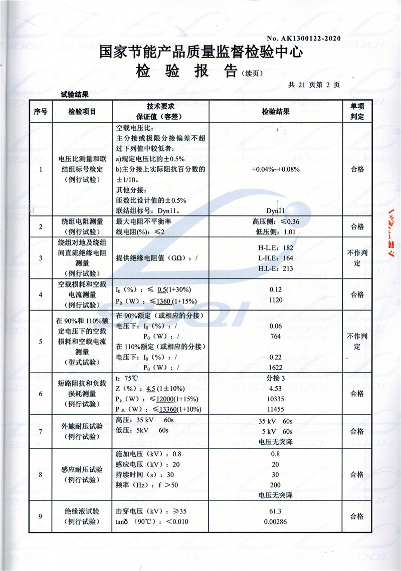 高低压试验报告-S11-1250五通桥五通桥五通桥油浸式变压器-2.jpg